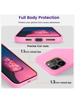 BORTONY iPhone 15 Pro Case Liquid Silicone 3 Layers Full Covered Soft Gel Rubber iPhone 15 Pro Cover Slim Phone Case with Anti-Scratch Microfiber Lining for Apple iPhone 15 Pro 6.1 Inch  - Image 4