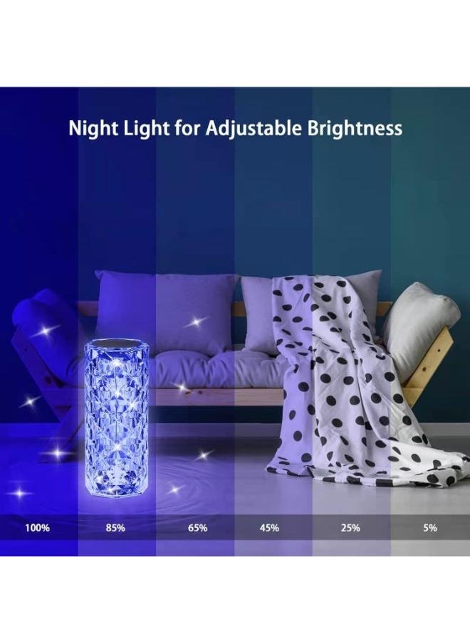 Generic - Crystal Light Lamp Color Changing Lamps Table Lamp with Touch & Remote Control, Diamond LED Night Light Rechargeable - Image 1
