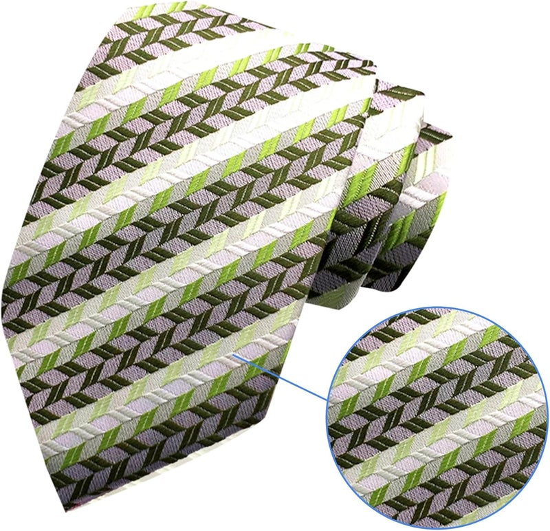MENDENG Store Men's Classic Necktie Jacquard Woven Ties for Men Formal Business Ties Wedding Party Groomsmen Black Tie - Image 2