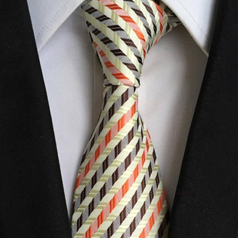 MENDENG Store Men's Classic Necktie Jacquard Woven Ties for Men Formal Business Ties Wedding Party Groomsmen Black Tie - Image 4