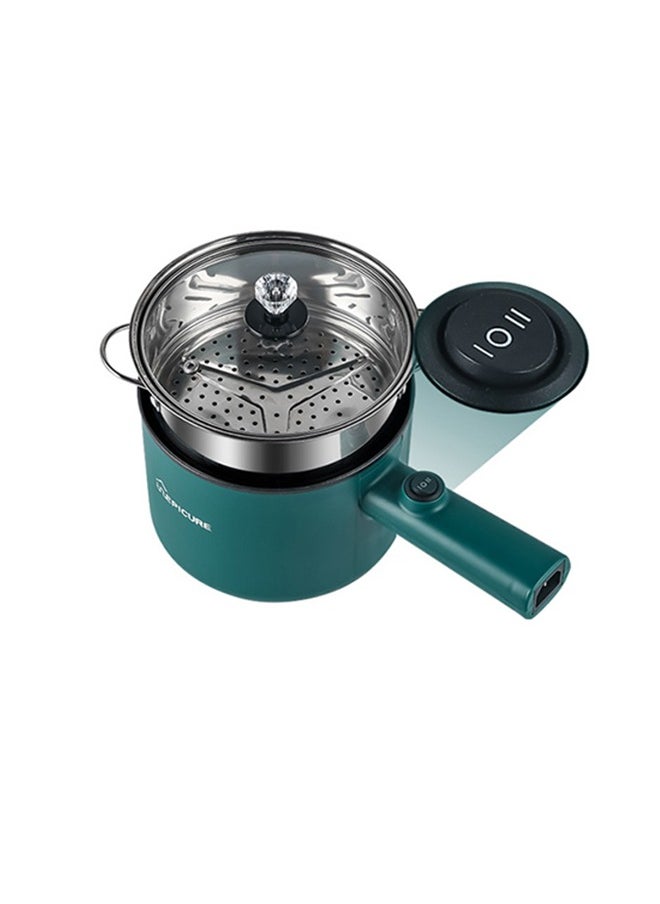 Epicure 1.8L Electric Hot Pot with Steamer & Temperature Control-Non-Stick Electric Cooker Shabu Shabu,Electric Skillet,Frying Pan,Electric Saucepan,for Noodles,Egg, Steak,Sauté,Steam,Oatmeal and Soup  - Image 1