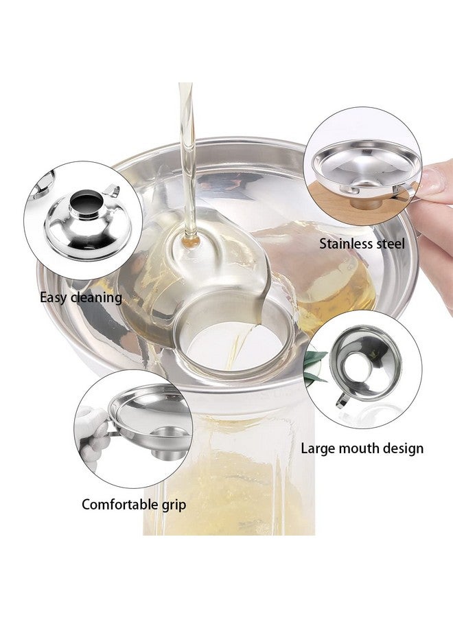HASTHIP® Canning Funnel for Kitchen Use with Handle, Multipurpose 304 Stainless Steel Funnel, Wide Mouth Funnel for Mason Jars, Funnel for Oil Dispenser, Large Canning Funnels (5.8X2.3inch) - Image 3