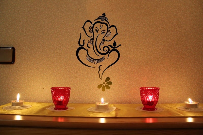 Asmi Collections Black Ganesha Wall Sticker - Image 2