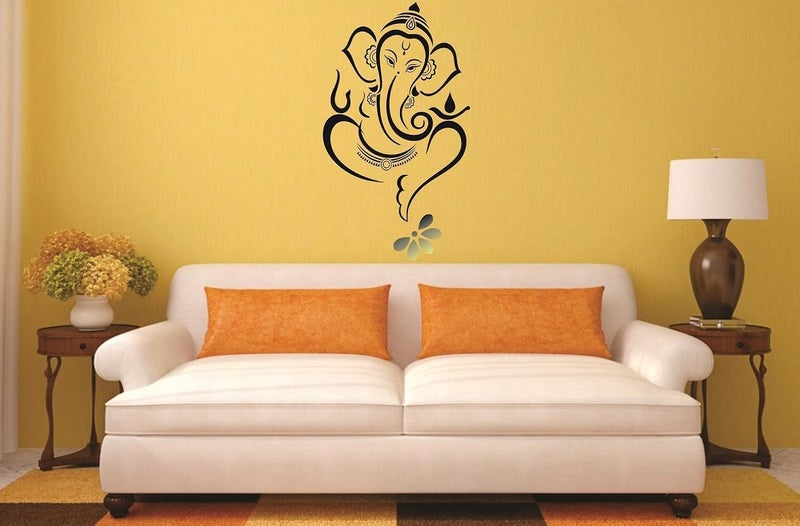 Asmi Collections Black Ganesha Wall Sticker - Image 1