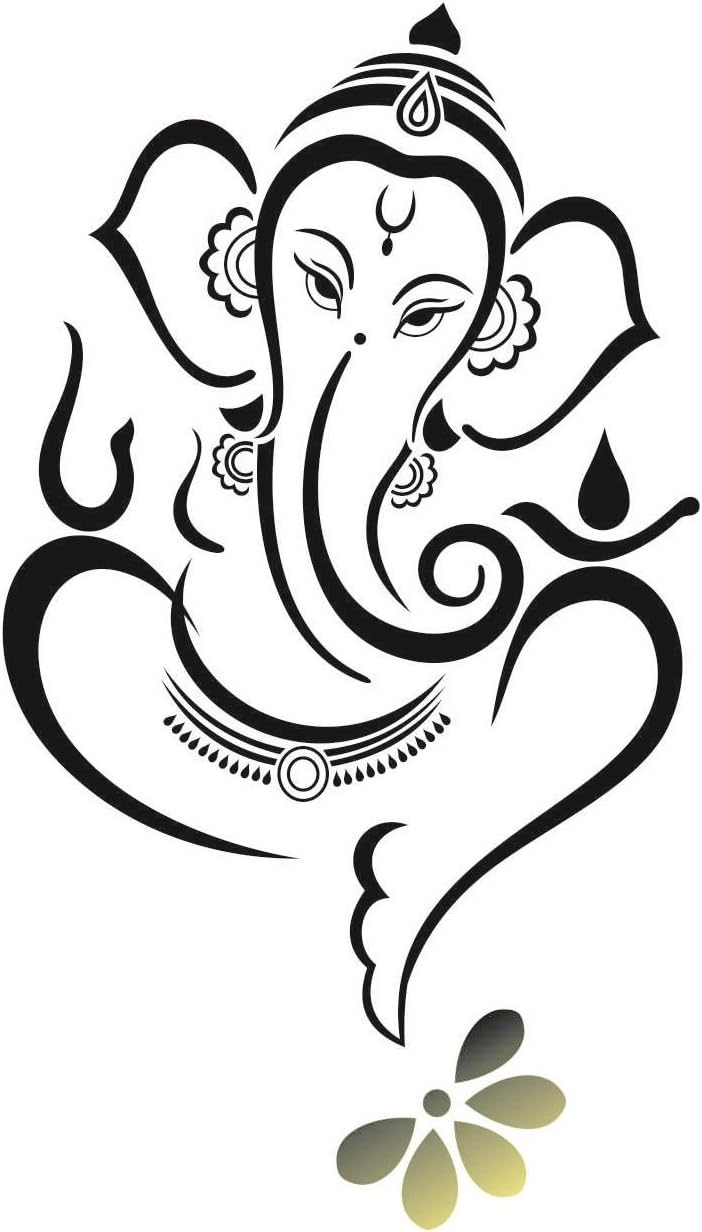 Asmi Collections Black Ganesha Wall Sticker - Image 3