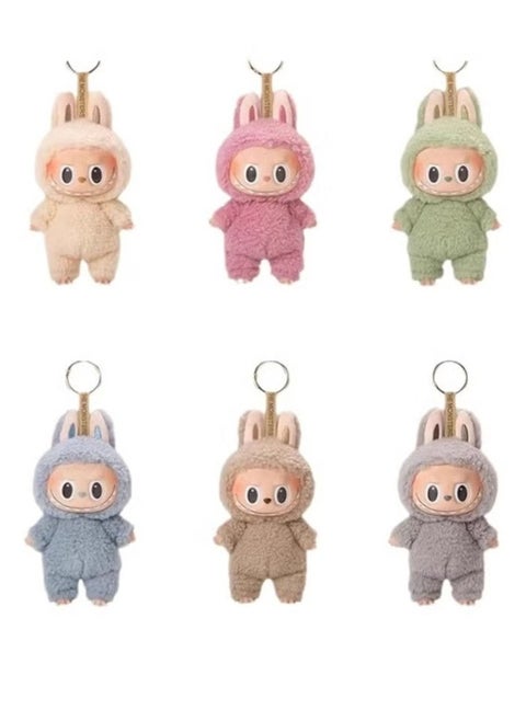 Labubu Monsters 1st Generation 1pcs Exciting Macaron Series,Collectible Toy Art 17cm Plush Dolls Toy Figures Keychain Multicolour