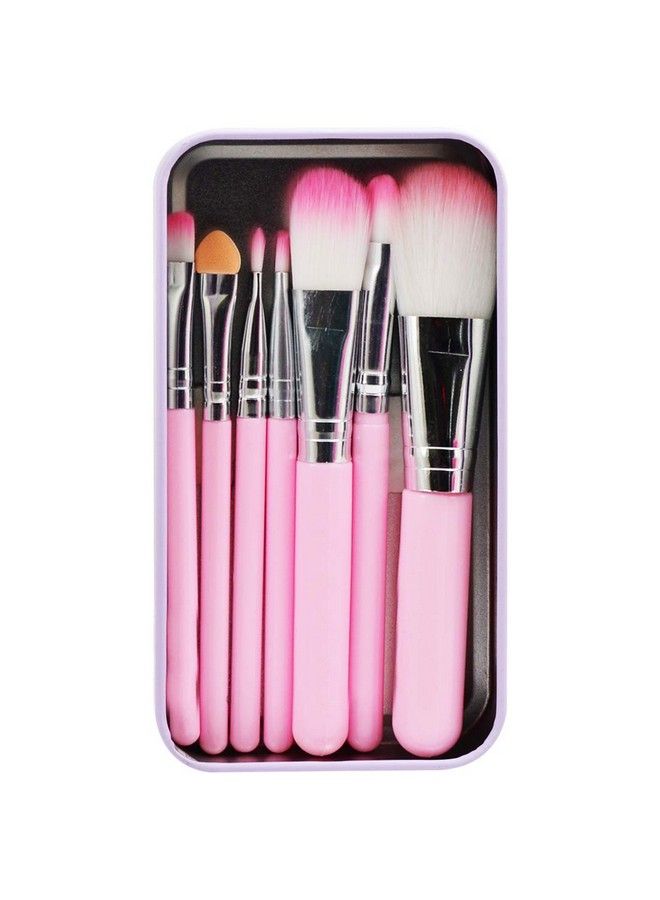 adbeni Mini Makeup Brush Kit With Storage Box Multicolour (Pack Of 7) - Image 2