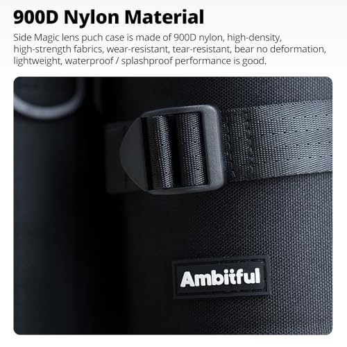 AMBITFUL Thick Camera Lens Pouch Case WaterDustShock Protection Lens Pouch for DSLR Camera Lens Compatible For Sony Nikon CanonFujifilmTamron Fits Lenses Below 110 190 mm 433 748 in - Image 3