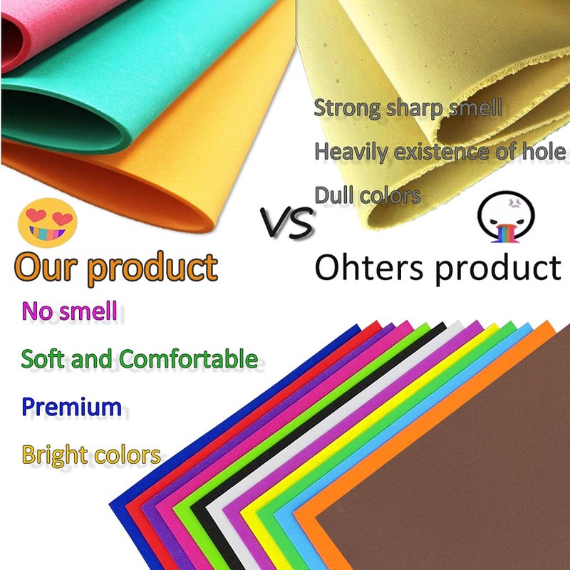 MEARCOOH 104 Pack Foam Sheets Craft 8.5 x 5.5 x 0.07 inch Eva Color Foam Paper Set for Crafts Project Preschoolers Classroom Scrapbooking DIY Handcraft by MEARCOOH - Image 2