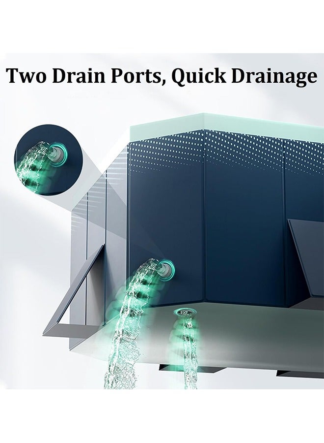 Beauenty 2.6M Durable and thickened non inflatable swimming pools for children and adults, above ground swimming pools, family swimming pools, summer water parties, backyard gardens, lawns - Image 2