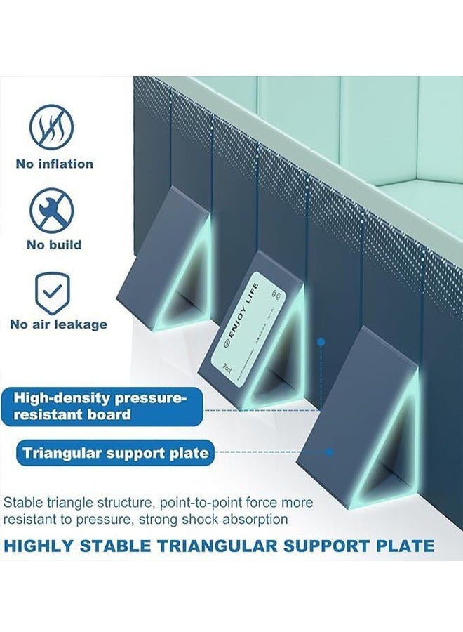 Beauenty 2.6M Durable and thickened non inflatable swimming pools for children and adults, above ground swimming pools, family swimming pools, summer water parties, backyard gardens, lawns - Image 4