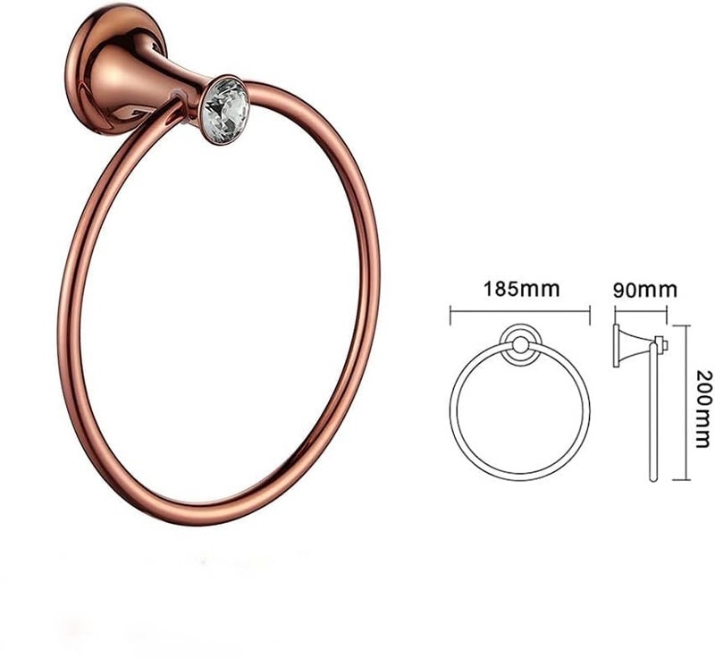 24x7 eMall Rose Gold Towel Ring Golden Victorian Round Towel Hanger for Bathroom and Kitchen, Stainless Steel. - Image 4