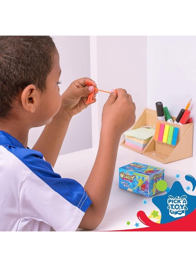 Pick A Toy Stretchy Happy Man Toy Party Favors - Sensory Gel Toy Set of 24 for Kids and Adults, Stress Relief Fidget Toys for Autism, ADHD - Stretchy Toys and Small Prizes for Goody Bag Stuffers - Image 4
