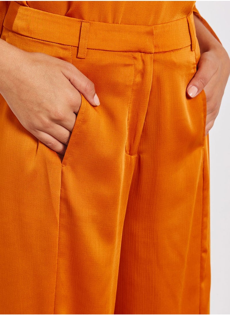 Native Youth Satin Wide Leg Panelled Pants Co-ord  - Image 3