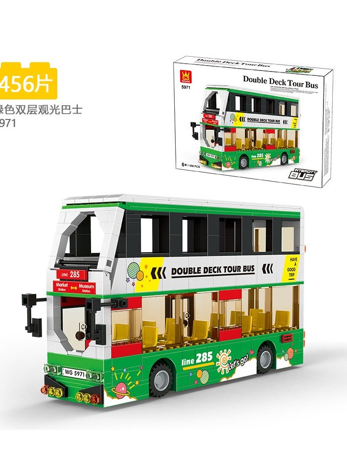 wange Bus Building Set Toys Gifts for Boys,456 Pieces