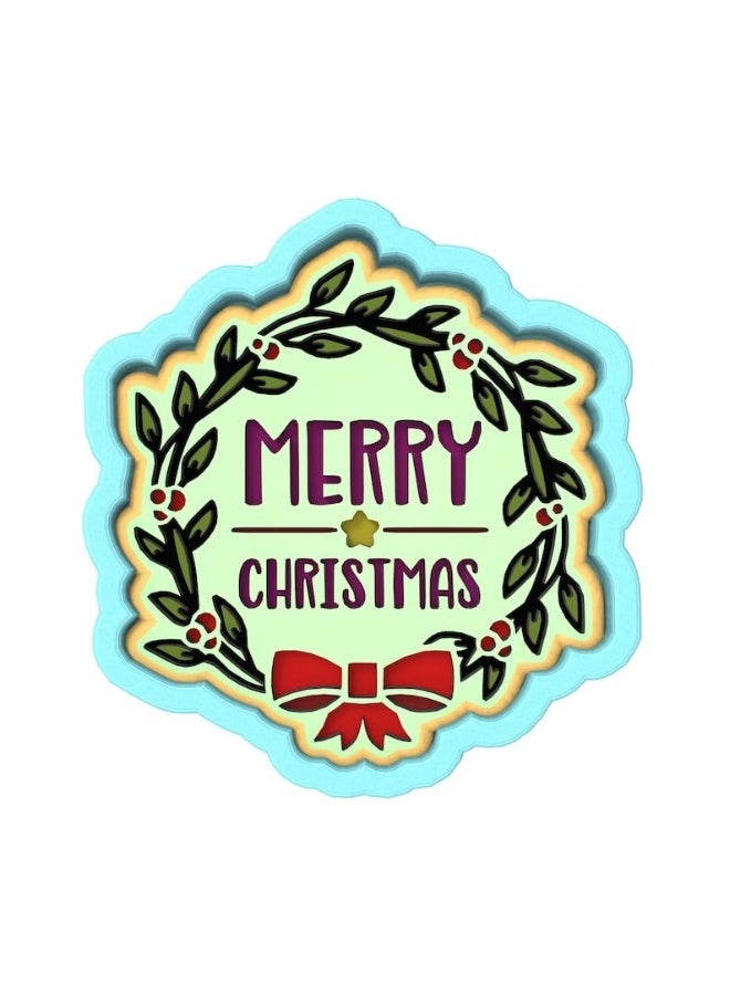EROTNGO Merry Christmas Mistletoe Cookie Cutter Black Cookie Stamp and Stencil Set for Holiday Cookies, Festive Mistletoe and Christmas Tree Fondant Cutter, Sugar Cookie Mold, Dessert Decorati - Image 1
