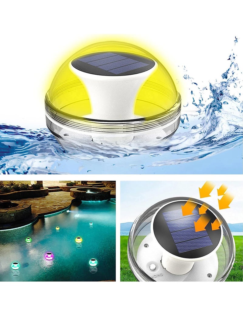 SYOSI Floating Solar Pool Lights, Solar Colour Changing Water Floating Light, Waterproof LED Pond Lights, Luminous Balls, Light for Pool, Garden, Yard, Outdoor Decoration - Image 3