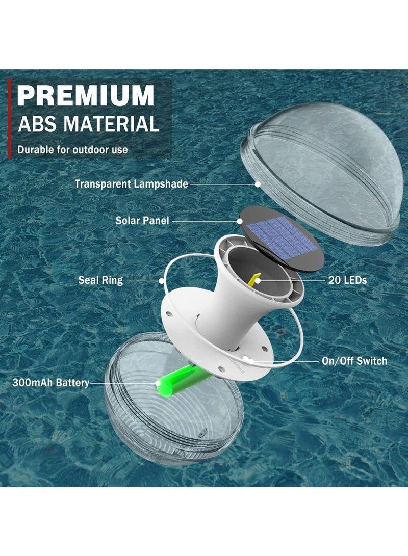SYOSI Floating Solar Pool Lights, Solar Colour Changing Water Floating Light, Waterproof LED Pond Lights, Luminous Balls, Light for Pool, Garden, Yard, Outdoor Decoration - Image 5