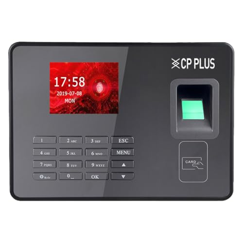 CP PLUS Fingerprint Time and Attendance Machine | Biometric System with ID Card & Password Access | Built-in Battery | Fast Recognition ≤1.5s | USB, TCP/IP | 1000 Users | CP-VTA-F1043 - Image 1