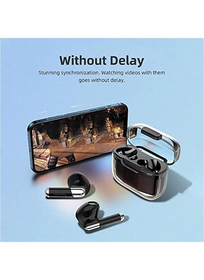 Generic - BT 5.3 Language Translator Earbuds, Language Translator Device Support 144 Languages, Large Capacity Battery for Ultra Long Battery Life, Playback Time 5-6 Hours (Black) - Image 1