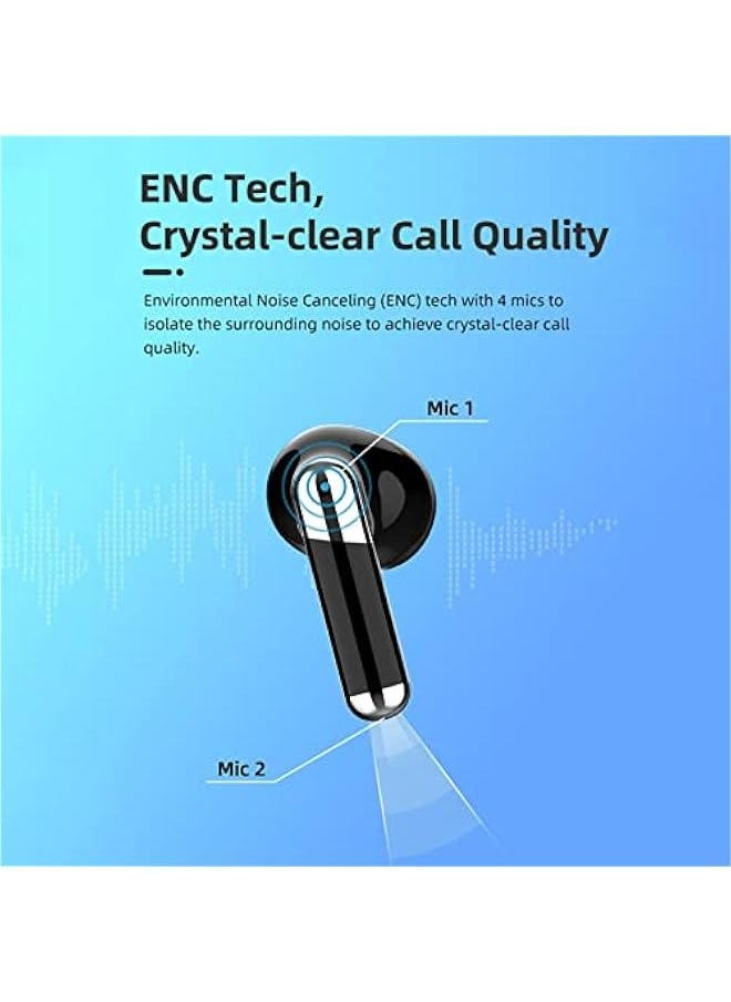 Generic - BT 5.3 Language Translator Earbuds, Language Translator Device Support 144 Languages, Large Capacity Battery for Ultra Long Battery Life, Playback Time 5-6 Hours (Black) - Image 1