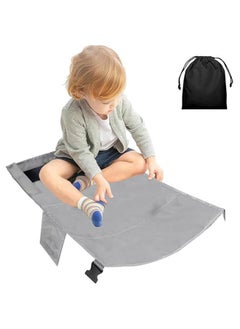 Gonice Toddler Aircraft Bed with Side Pocket Child Seat Extender Portable Toddler Airplane Travel Bed Kid Leg Rest Baby Portable Plane Bed Foot Rest for Flights (Grey)  - Image 1