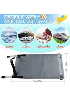 Gonice Toddler Aircraft Bed with Side Pocket Child Seat Extender Portable Toddler Airplane Travel Bed Kid Leg Rest Baby Portable Plane Bed Foot Rest for Flights (Grey)  - Image 2