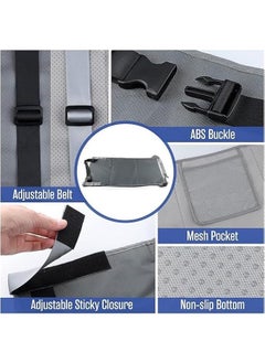 Gonice Toddler Aircraft Bed with Side Pocket Child Seat Extender Portable Toddler Airplane Travel Bed Kid Leg Rest Baby Portable Plane Bed Foot Rest for Flights (Grey)  - Image 4