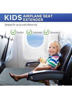 Gonice Toddler Aircraft Bed with Side Pocket Child Seat Extender Portable Toddler Airplane Travel Bed Kid Leg Rest Baby Portable Plane Bed Foot Rest for Flights (Grey)  - Image 5