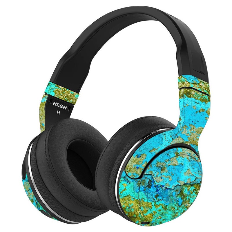 MIGHTY SKINS MightySkins Skin Compatible with Skullcandy Hesh 2 Wireless Headphones - Teal Marble | Protective, Durable, and Unique Vinyl wrap Cover | Easy to Apply, Remove, and Change Styles | Made in The USA - Image 1