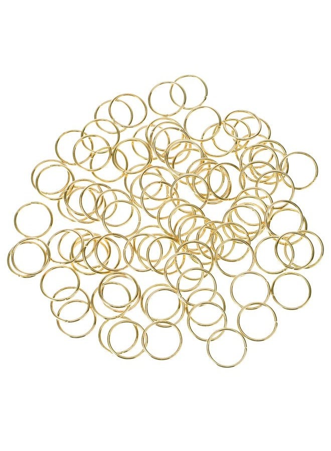 Hotop 100 Pack Hair Rings Braid Rings Hair Loop Clips Hair Accessories (Gold) - Image 1