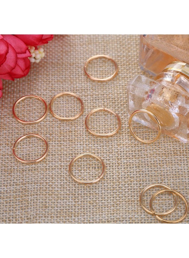 Hotop 100 Pack Hair Rings Braid Rings Hair Loop Clips Hair Accessories (Gold) - Image 4