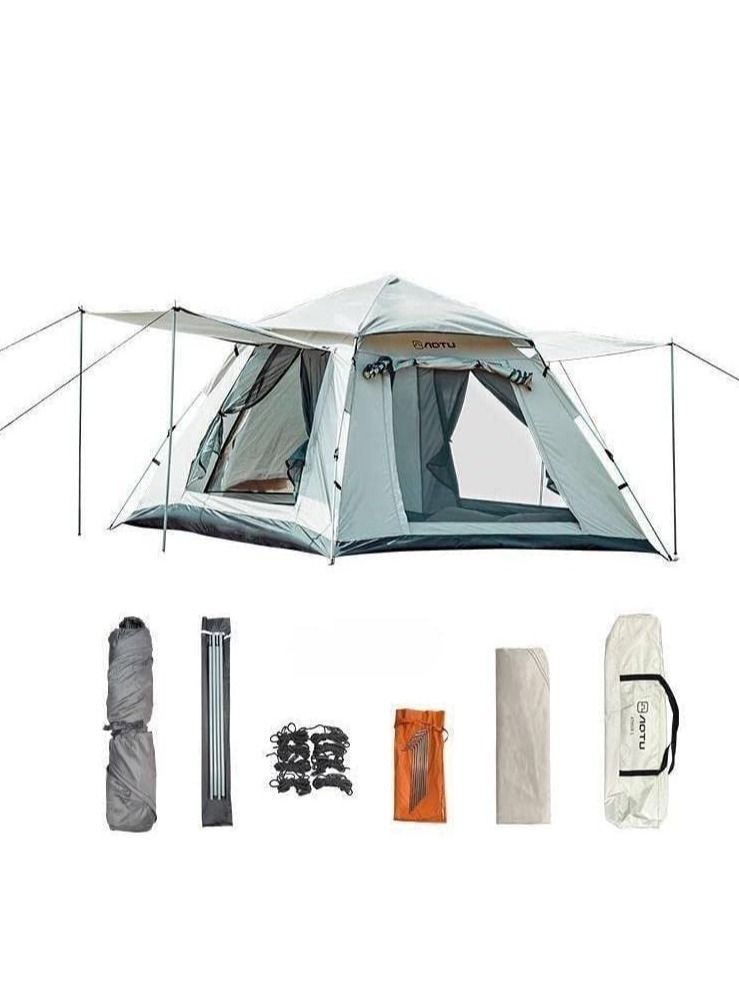 Cool Baby Style 4/5 Person Camping Tent Outdoor Waterproof Family Big Tent Thickened Camping Outdoor Tent Folding Automatic Quick Open Rainproof Portable Beach Camping Equipment Awning  - Image 5
