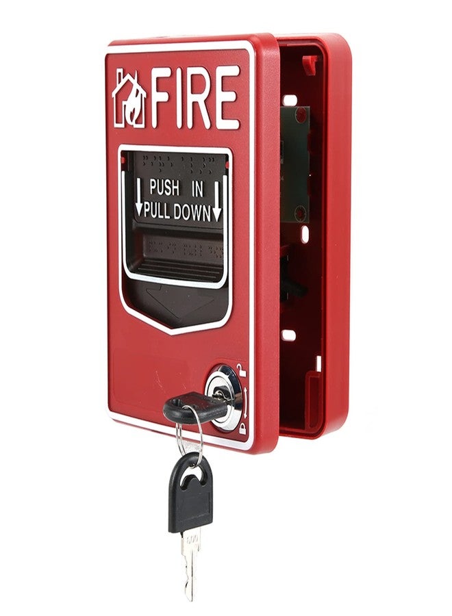 DOACT Pull Station, 9-28VDC Manual Multiple Wire System Safety Alarm Button with Key for Call Point - Image 3