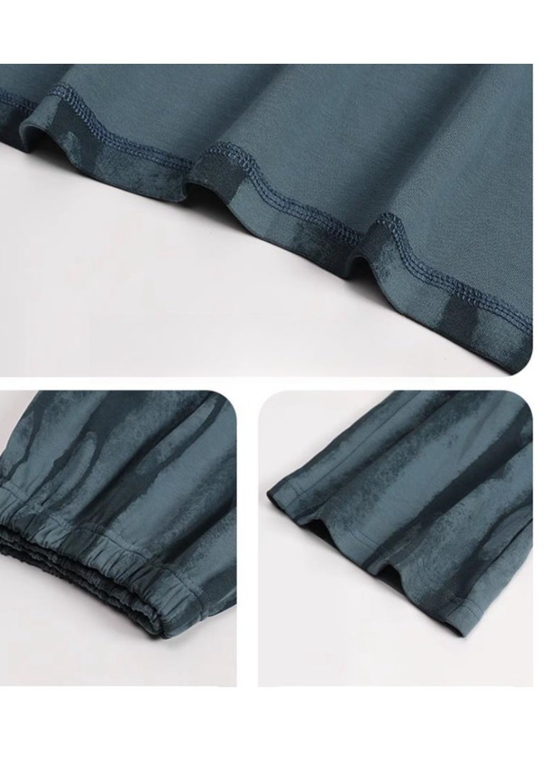 MIIOW - Cotton Pajamas Men's Oversized Loose Long Sleeved High-End Home Suit Set - Image 1
