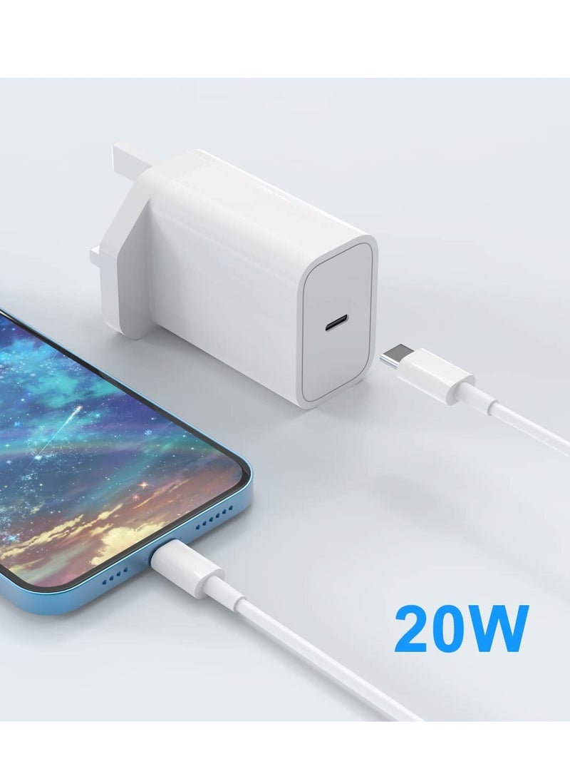 general IPhone Fast Charger 【MFi Certified】 20W USB C Power Adapter Fast Charger with 3ft Cable Compatible with IPhone 13/13 Pro/ 12 Pro/12 Mini/ 11/11 Pro/XS/Max/XR/X/8 Plus/SE 2020, - Image 1