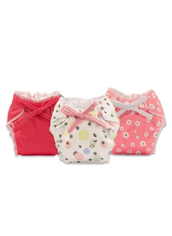 Bumberry Smart Nappy New Born Baby Cloth Diaper Combo With Size Adjustable & Washable Diaper Leak Proof Dry Feel Rash Free Smart Langot For Just Born Babies (0 6 Months Deep Pinkfruitylinelillies)  - Image 2