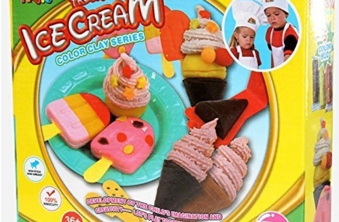 YiQis Mini Kids FIMO Polymer Clay Ice Cream Intelligent Plasticine 3D Play Doh Sets with Playdough Moulds Play Dough Pretend Toys Gift for Children ¡­ - Image 1