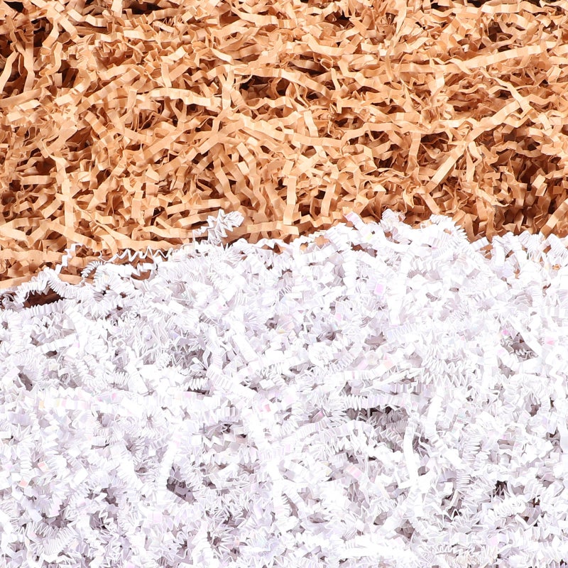 2 Packs Crinkle Cut Paper Shred Box Filler Shredded Paper Filler Gifting Package Filler - Image 1