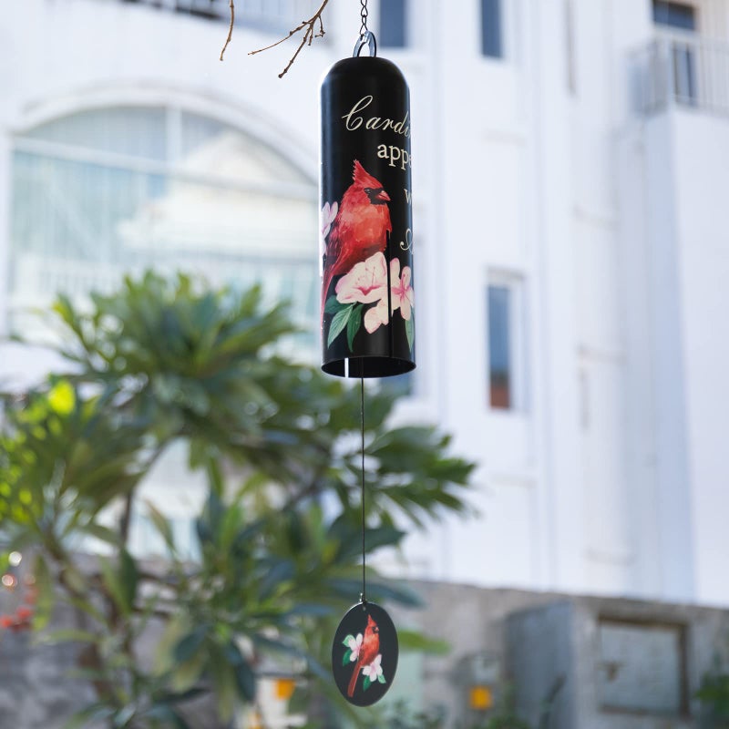 Taman Cardinal Wind Chime - 28" Metal Wind Bell Deep Tone Serenity Valentine's Day Gift Mobile Memorial Sympathy Gift for Home, Outdoor, Yard, Patio,Garden Decor - Image 4