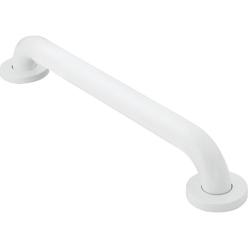 Moen R8716W Bathroom Safety 16Inch Stainless Steel Bathroom Grab Bar with Concealed Screws Glacier White