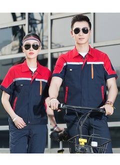 SKT Shiketro Summer Short-sleeved Workwear for Men and Women Breathable Sweat-absorbent Thin Reflective Labor Protection Clothing Tops and Pants 2 Sets  - Image 3