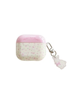 Applicable To AirPods1/2/3 For Apple AirPods Pro2 Cat Wireless Bluetooth Anti-fall Earphone Case-color:Pink Rabbit With Keychain-Applicable Models:Airpods 3 Generation