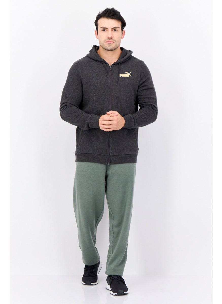 PUMA Men Slim Fit Long Sleeve Outdoor Sweatshirts, Charcoal  - Image 2