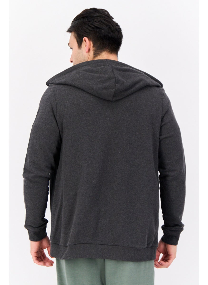 PUMA Men Slim Fit Long Sleeve Outdoor Sweatshirts, Charcoal  - Image 4