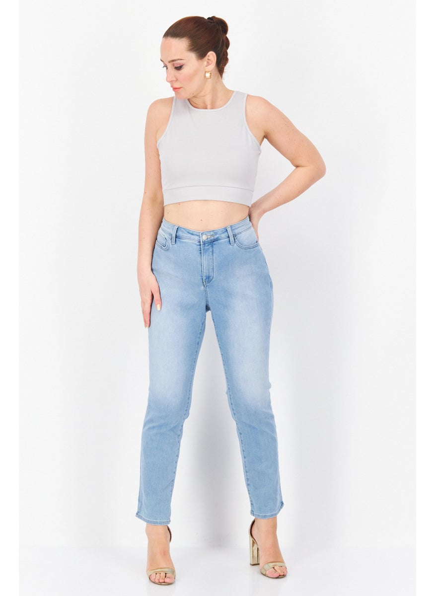 NYDJ - Women Slim Fit High Rise Stretchable Denim, Blue - Image 1