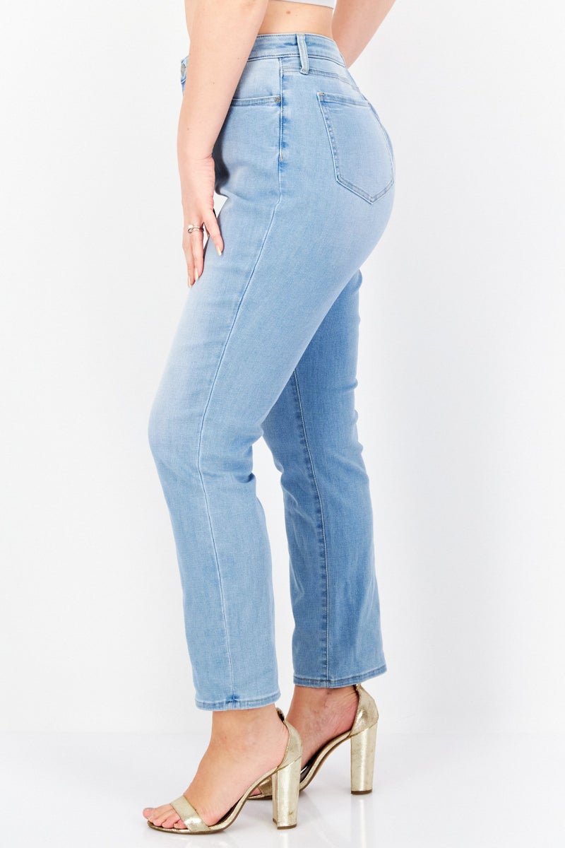 NYDJ Women Slim Fit High Rise Stretchable Denim, Blue - Image 4