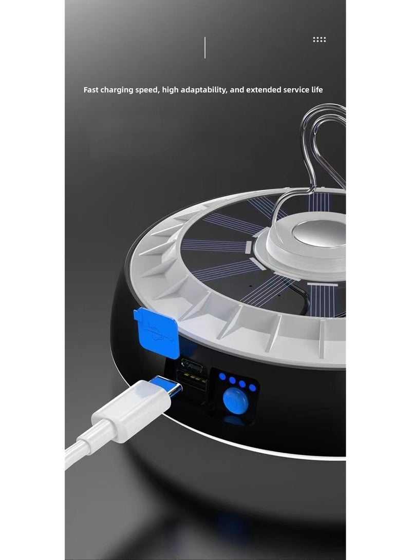 Solar Powered Portable Camping Lantern Magnetic LED Tent Light Hook Battery Backup for Outdoor Emergency Fishing Accessories Energy Efficient A+++ - Image 5