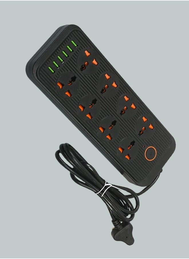 TYCOM Power Strip Surge Protector with USB- Extension Cord Flat Plug with Widely 8 AC Outlet and 6 USB, Small Desktop Station with 6 ft Power Cord, Compact Socket  - Image 2