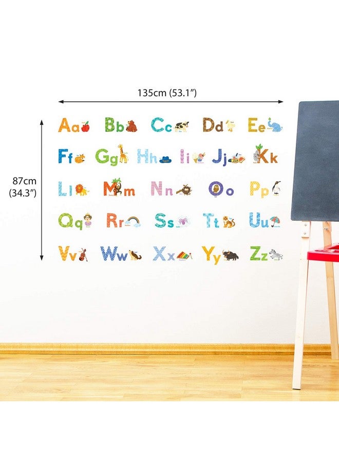 Decowall Ds81608 Watercolour Animal Alphabet Abc Kids Wall Stickers Decals Peel And Stick Removable For Nursery Bedroom Living Room Art Murals Decorations - Image 4